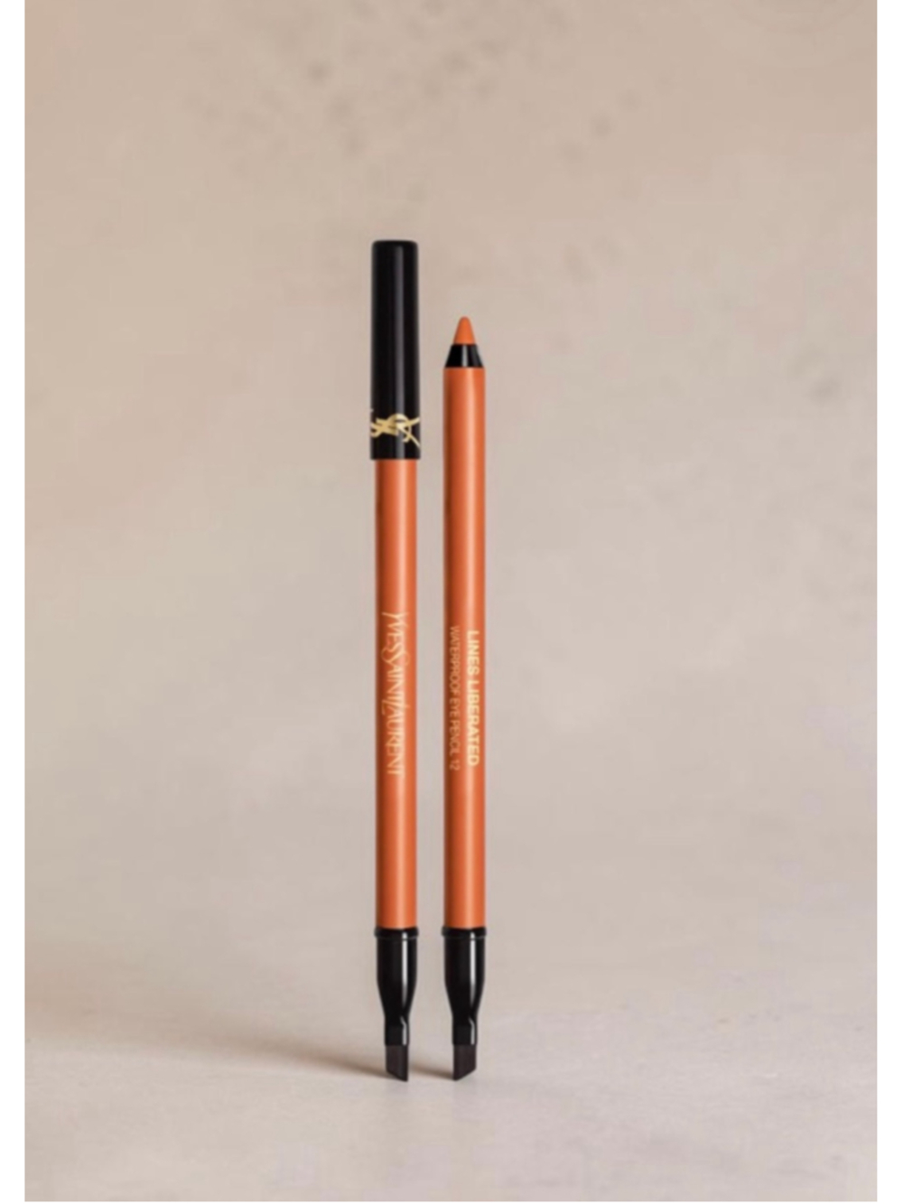 YSL Lines Liberated Waterproof Eye Pencil 12 Obsessive Tangerine New Yves Saint